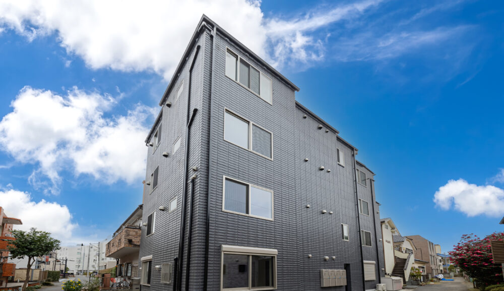【施工事例】鉄骨造4階建てマンション／東京都立川市（Kフレーム工法）